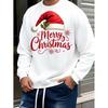 Рождественский свитшот облегающего кроя с круглым вырезом, эластичная смесь спандекса, не мнется, деловой кэжуал