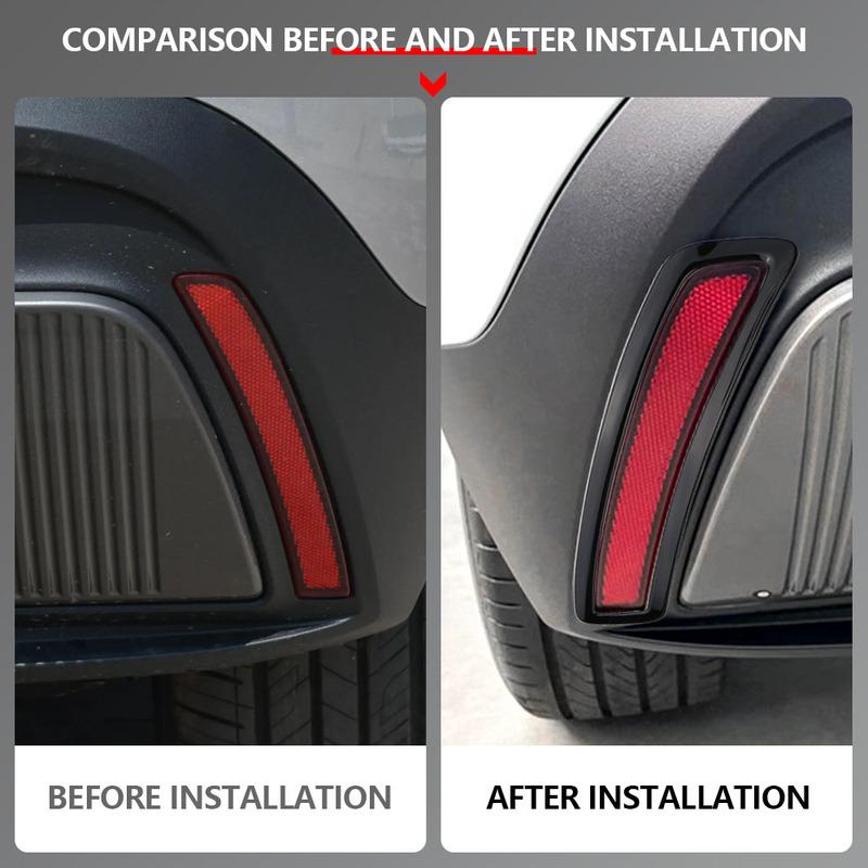 For MG4 EV MG 4 ELECTRIC 2024 Rear Fog Light Frame Cover Back Fog Lamp Trim 2Pcs Bumper Sticker Styling Accessories