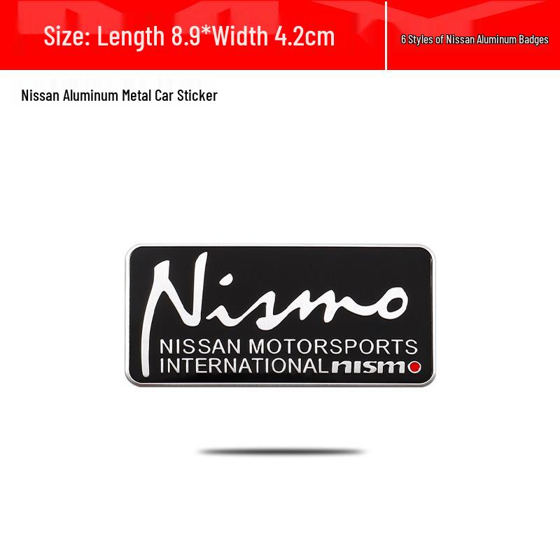 Алюминиевая автомобильная наклейка Nissan Sylphy, Qashqai, Teana, X-Trail, Kicks Nismo