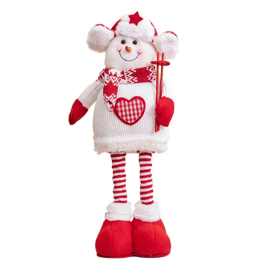 Кавайная Растягивающаяся Нога Рождественская Кукла Мультяшная Рождественская Вязаная Кукла Длинноногая Кукла Лось Спальня