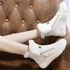 Women's Autumn and Winter Thickened and Padded Snow Boots Side Zip High-top Thick Bottom Heightening Warm Casual Boots