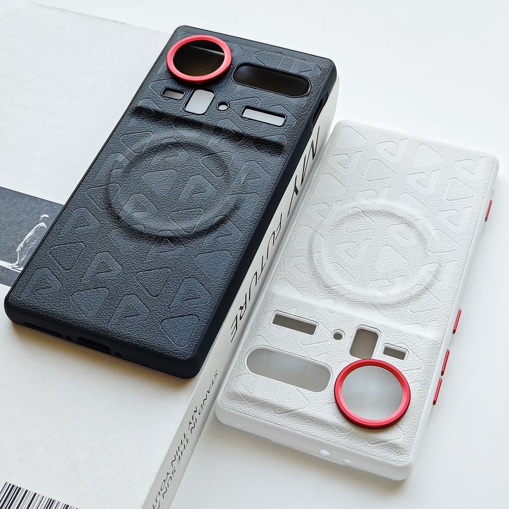 Для ZTE Nubia Z80 Z70 Ultra и Z70s Ultra Чехол Ударопрочный Матовый Магнитный Мягкий Гибридный TPU+Нейлон+Металл Задняя Панель Защита от Отпечатков Пальцев
