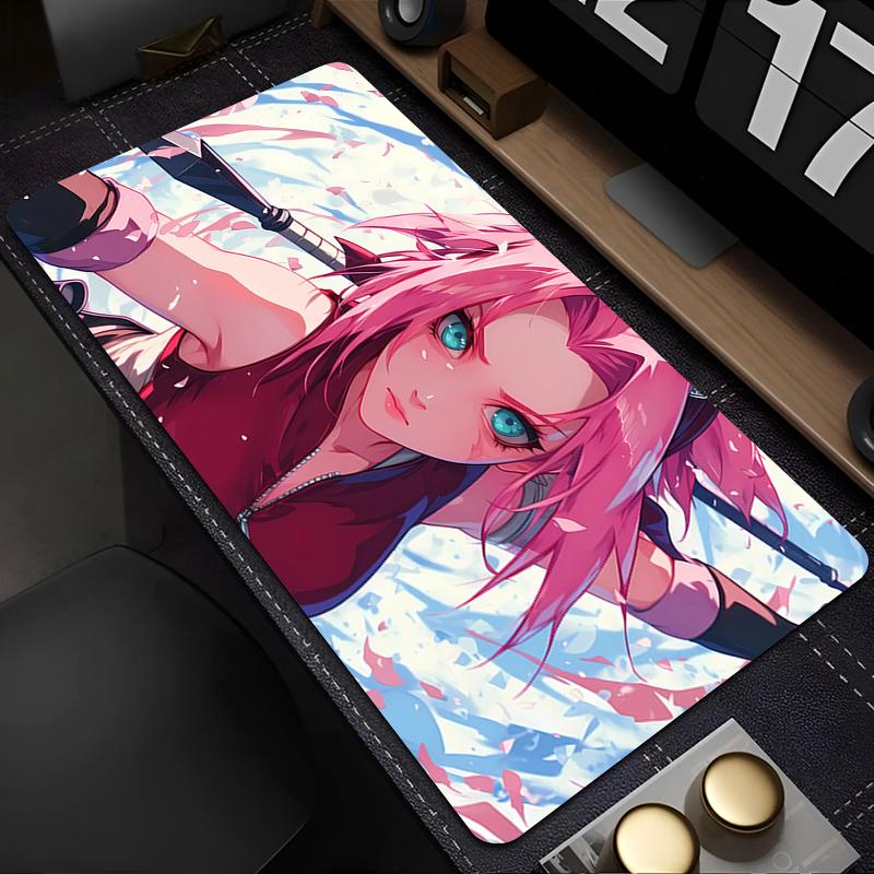 Mouse Pad Kawaii Naruto Sakura Haruno Gaming Accessories PC Computer Keyboard Pad Gamer Desk Mat alfombrilla HD Mousepad