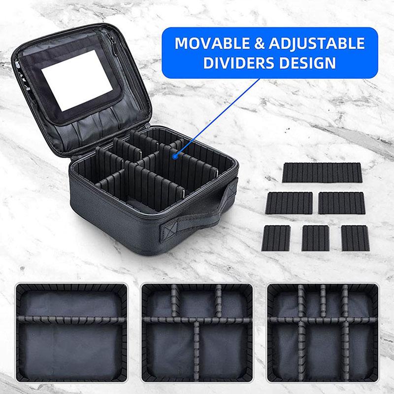 Портативный профессиональный косметичка, водостойкая дорожная косметичка, женская с зеркалом, косметологический чемодан для инструментов для ногтей для женщин