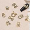 Yousheng 20Pcs Nail Ornaments Delicate Shape Rust-proof Alloy Bow-knot Wreath Nail Art Decor Manicure Designs Nail Supplies