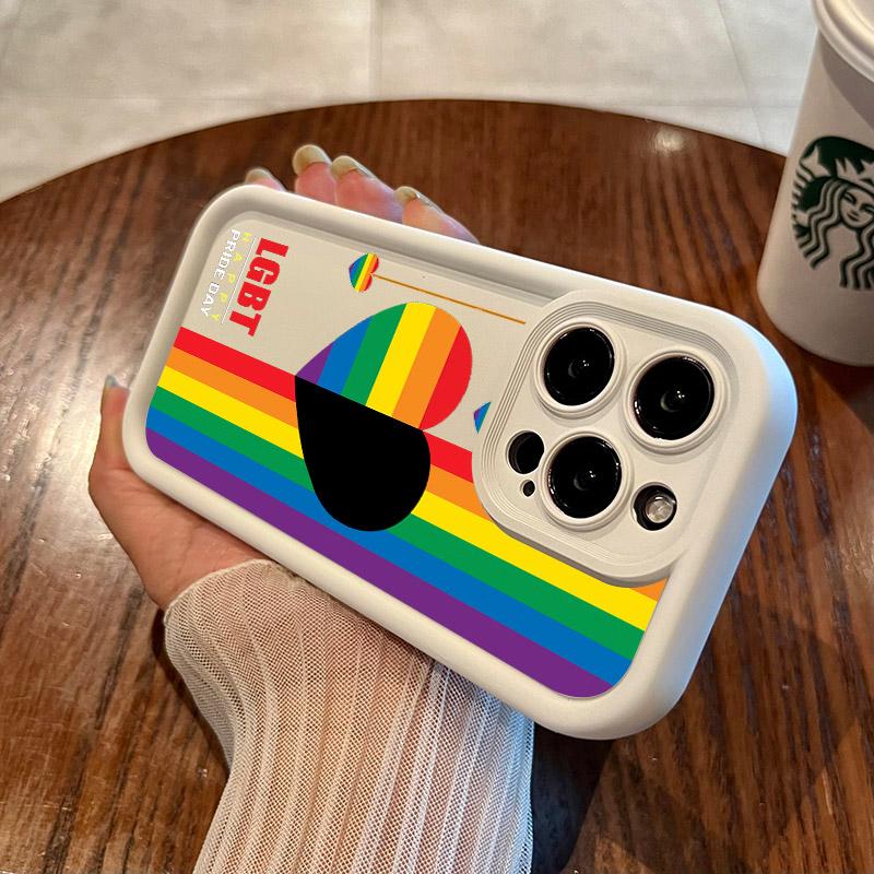 LGBT Rainbow Pride Flag Lesbians Soft TPU Case For iPhone 16 15 11 13 14 12 Pro Max 15 Plus Mini Case 16Pro Silicone Phone Cover