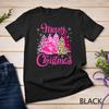 Merry Christmas Tree Pink Funny Xmas Leopard Matching Family Unisex T-shirt