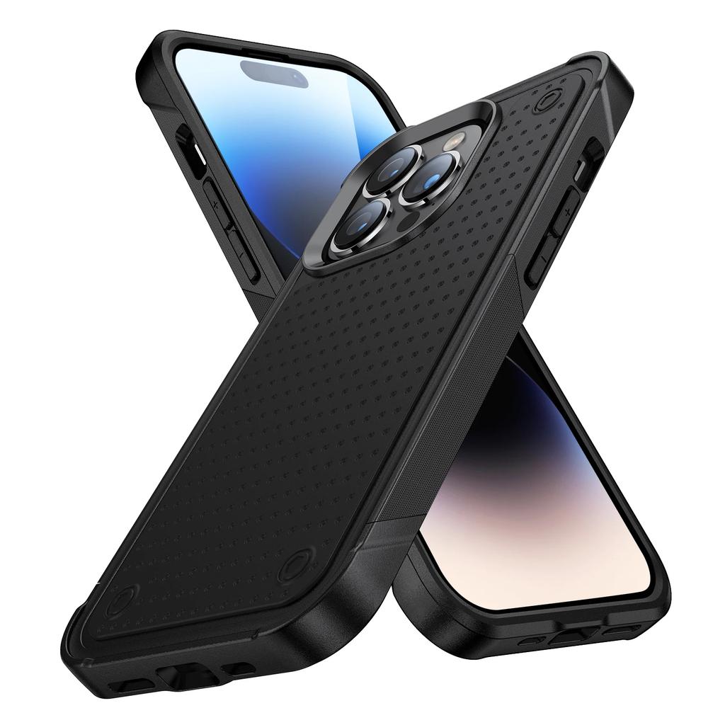 Гибридный противоударный чехол-броня для iPhone 11 12 13 14 15 Plus 16 Pro Max XR 8 7 SE 2025 с ТПУ рамкой и пластиковой задней крышкой