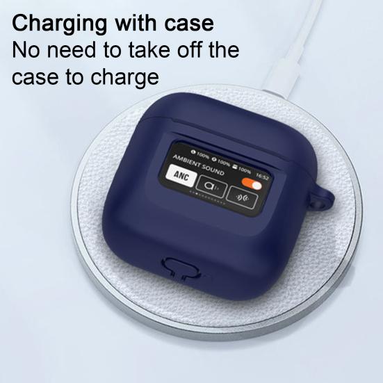 Силиконовый чехол для наушников-вкладышей, совместимый с Bluetooth, для AirPods, противоударный, беспроводной, крышка для зарядного кейса, с экраном, защитный чехол для наушников