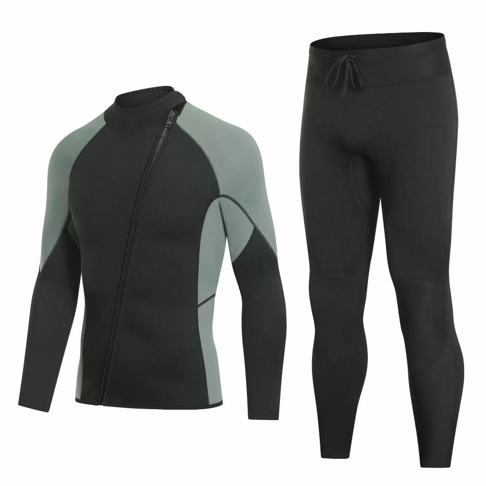 Cross-Border Split 3mm Diving Suit Long Sleeve Sun Protection Swimming Dive Clothes Warm Anti-Cold Surfing Wetsuit