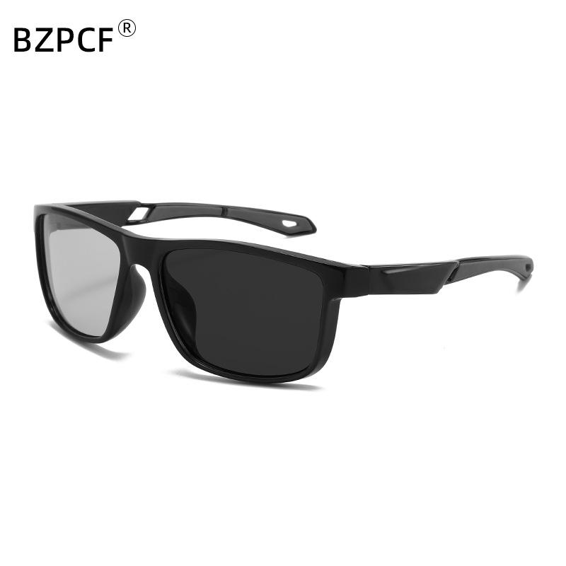 Square-frame cycling glasses, polarized sunglasses for outdoor activities, unisex design, suitable for cycling, sports, and hiking
