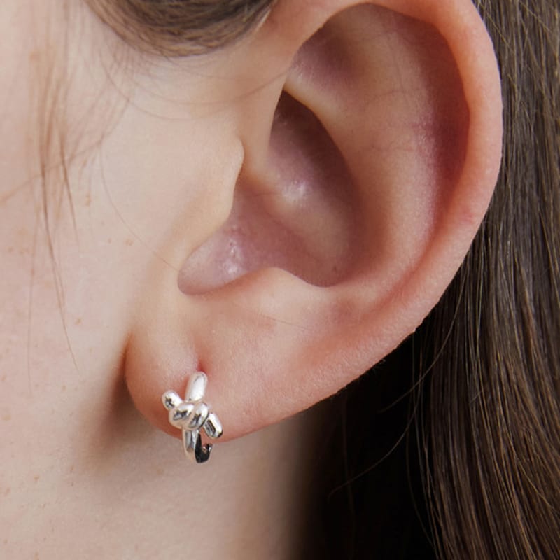 TATIANA (925 Silver) Volume Rope Hoop Earrings EC3101
