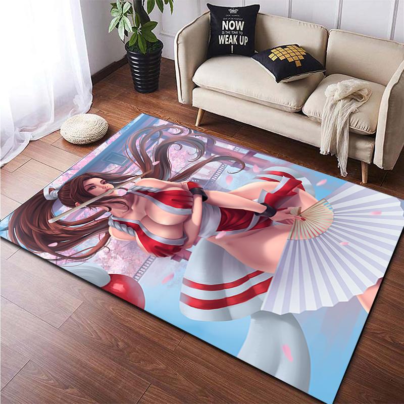 Сексуальный аниме-девушка с принтом, креативный узор, нескользящий ковер на заказ, гостиная, спальня, игровая комната, комната для просмотра фильмов