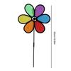 6pc Flower Wind Spinner Garden Yard Decoration 52cm Colorful Lawn Pinwheel Garden Windmill Standing Pinwheel Wind Stakes Spinner