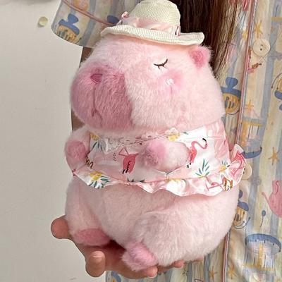 Новая Плюшевая Игрушка Капибара 21 см Симуляция Капибары Аниме Пушистая Игрушка Милые Животные Пляжный Стиль Мягкая Кукла Рождественские Подарки идеально для Детей