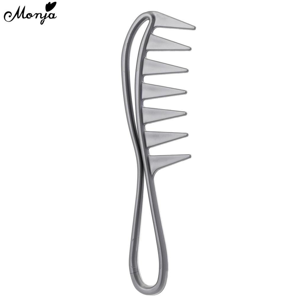 monja Расческа с широкими зубьями, расческа для вьющихся волос, парикмахерская, цветной гель, гладкая расческа, щетка, массажная щетка, инструмент для укладки, домашний DIY, женская и мужская мода