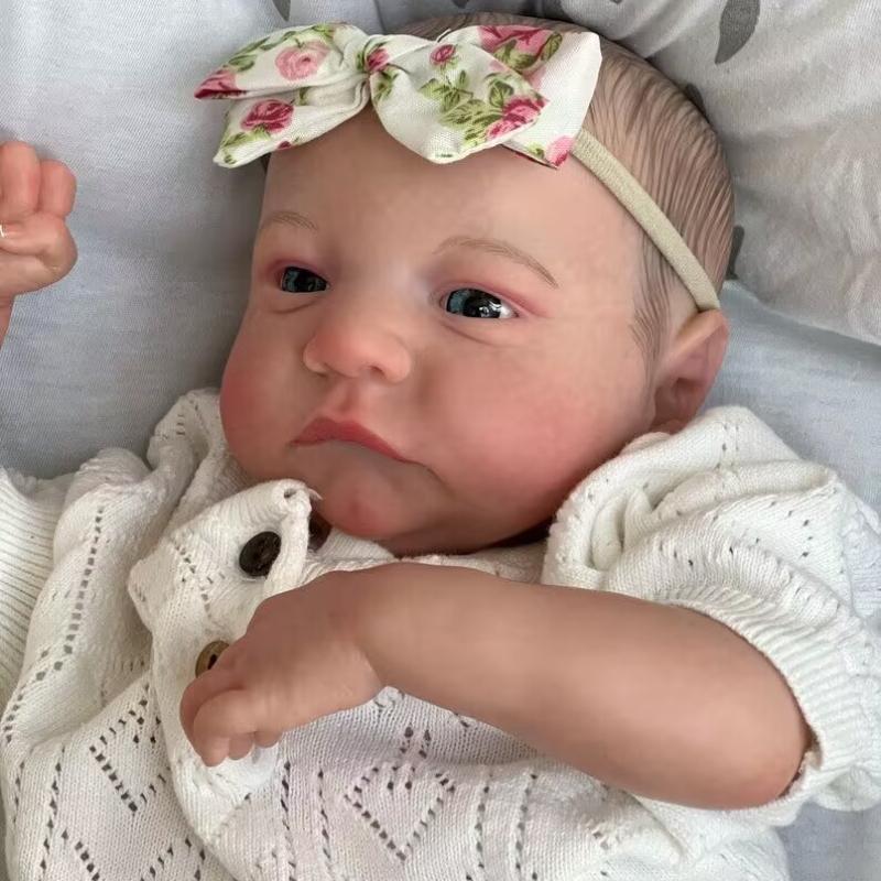 49 СМ Reborn Новорожденные Куклы Levi Awake Мягкая силиконовая ткань Кукла возрождения тела Гибкая 3D краска для кожи Видимые вены Ручной рисунок Эмуляция волос Кукла-игрушка