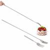 Fruit Telescopic Dinner Stainless Steel Meat Fork Extendable Fork Cutlery Forks