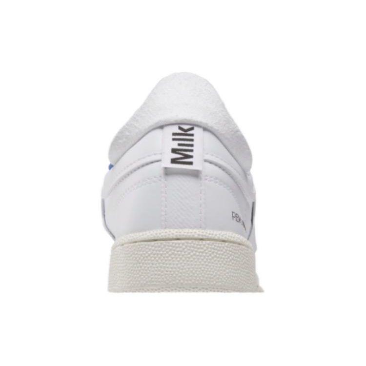 Reebok Club C 85 Vegan Milk Коллаборация Унисекс Обувь Белый Мел Векторный Синий Ретро Вдохновленные Теннисом Веганская Кожа Повседневные Кроссовки 100072089