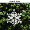 5pcs Christmas Hanging Pendants Crystal Acrylic Snowflake Elk Xmas Tree Ornaments Navidad Home Decorations 2027 New Year Gift