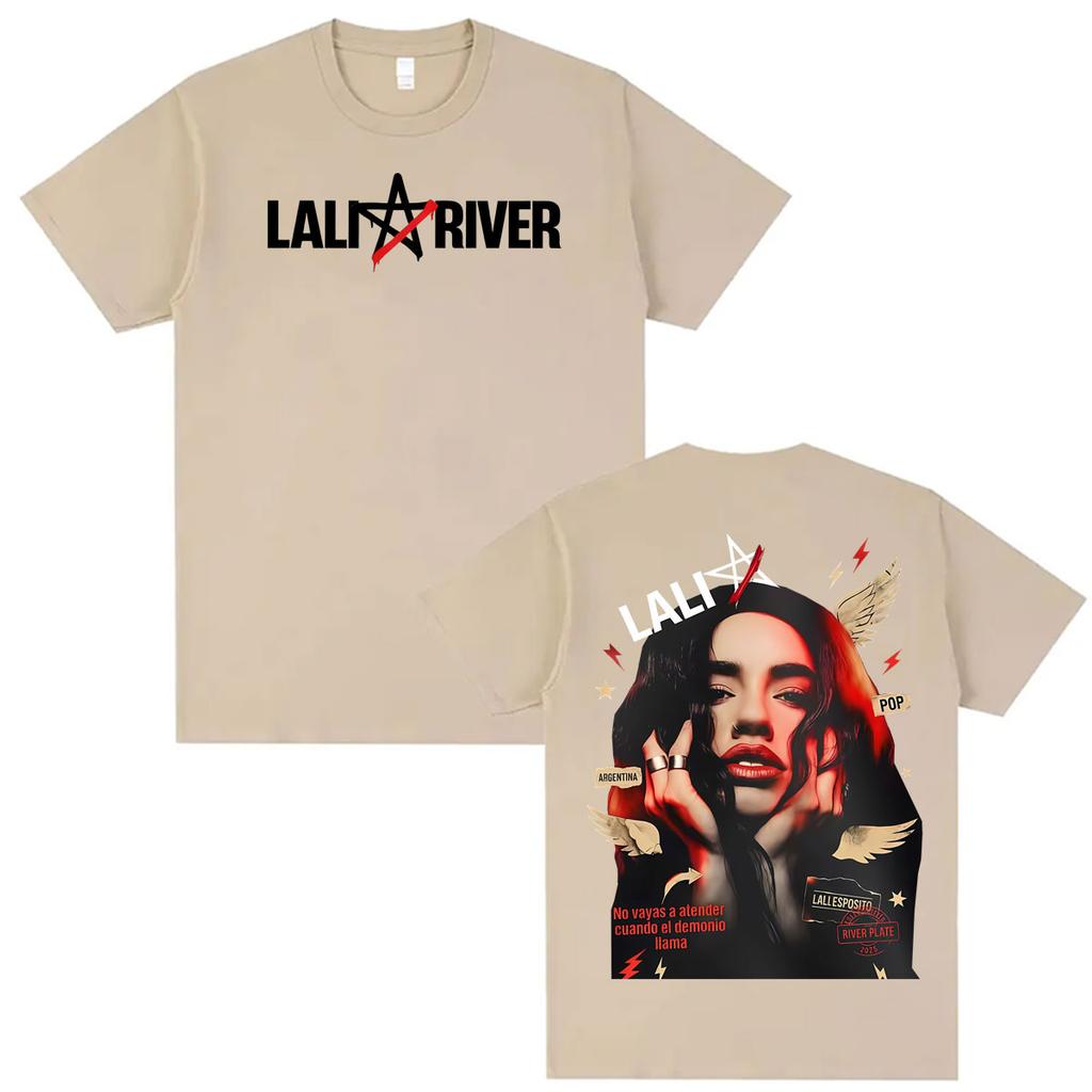 Singer Lali Esposito LA QUE LE GANA AL TIEMPO 2026 Tour T Shirts Unisex Women Harajuku Hip Hop Retro T Shirt Summer Casual Tshirt