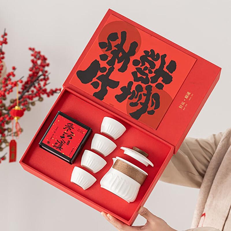 Xiao Yue Ya New Year Ceramic Tea Set Gift Box