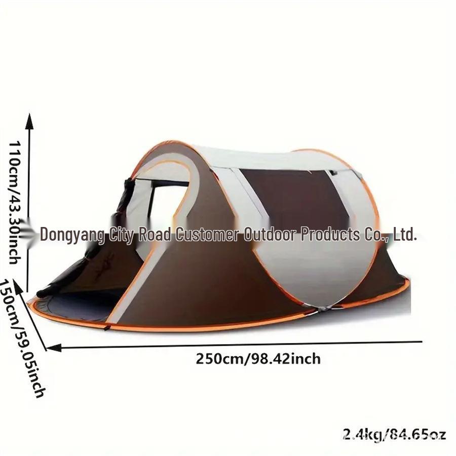 Automatic Quick-Open Boat-Shaped Tent for 3-8 People, No-Assembly, Large Space, Multi-Functional