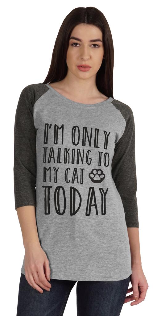 Inkmeso Я сегодня разговариваю только со своим котом. Милые футболки для любителей кошек.