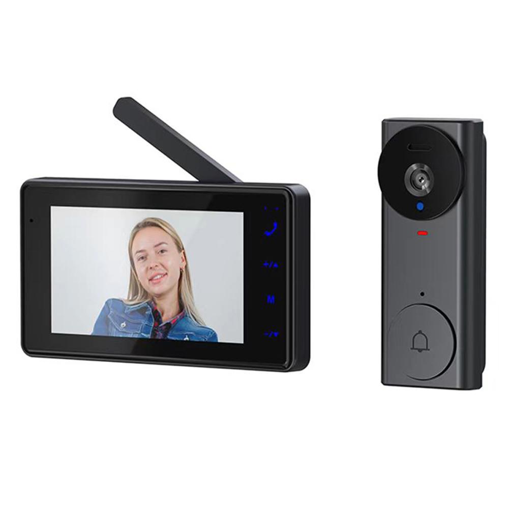 Беспроводной видеодомофон с 4,3-дюймовым IPS-экраном, 2,4G Wi-Fi, умный видеодомофон, домофон с двусторонней связью для семейной квартиры