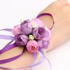 Цветок на запястье Яркий узор Искусственный жемчуг Лента Ткань Милый Свадебный Цветочный Браслет для Свадьбы