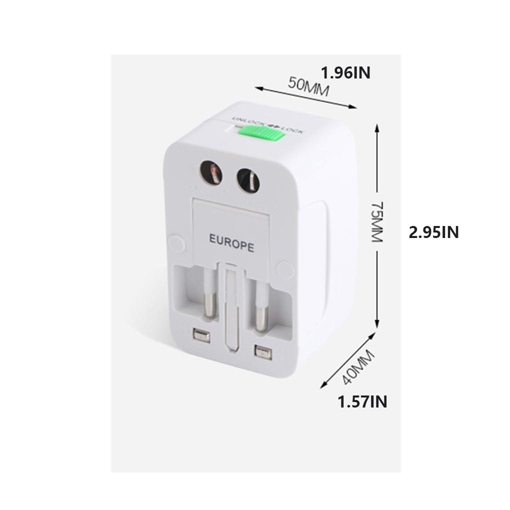 ABS Дорожная вилка-зарядное устройство Портативная сменная электрическая 4 в 1 Переключатель-слайдер Дорожный преобразователь питания с сумкой для хранения