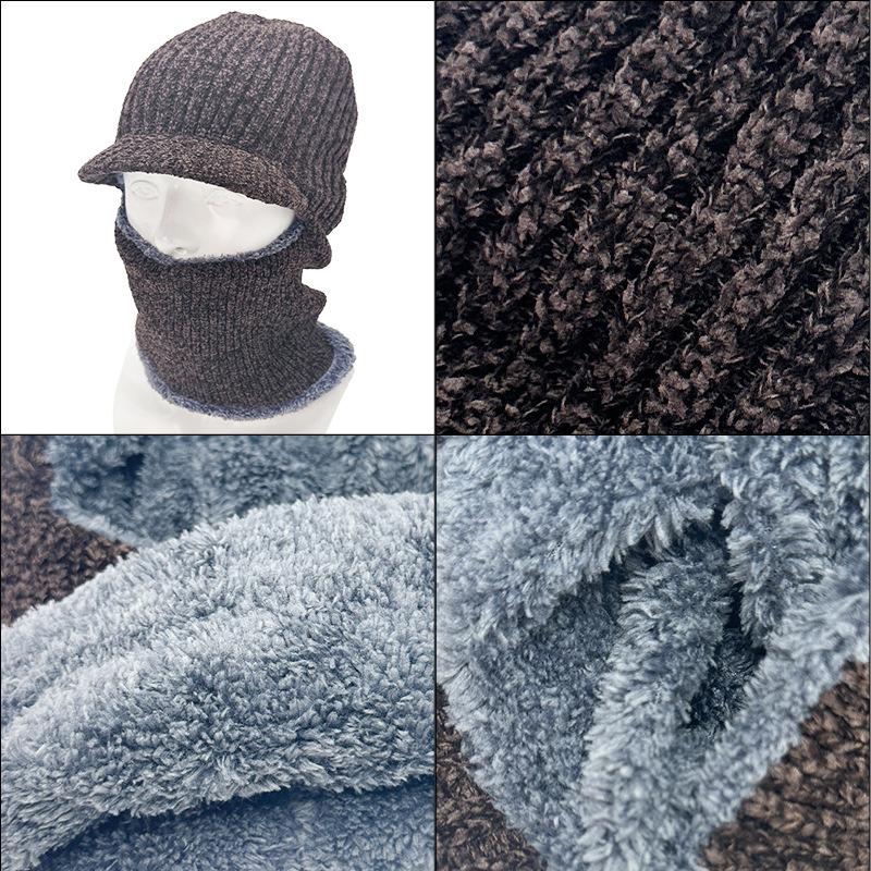Wool Hat for Men and Women, Winter Pullover Hat, Warm Mask, Cycling, Wind-proof, Northeast Hat, Scarf, Scarf and Neck Integrated Hat