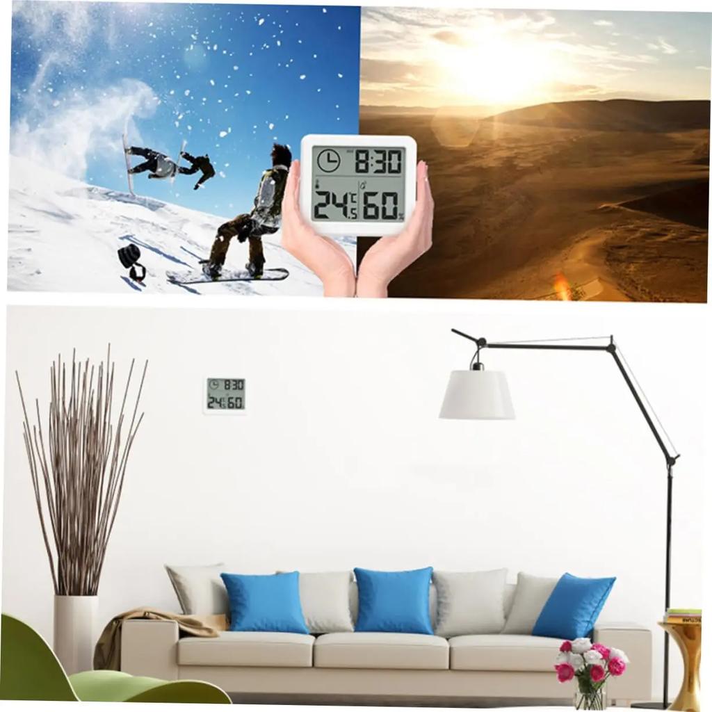 Гигрометр для помещений ЖК-цифровой термометр Гигрометр для помещений Тонкий простой домашний электронный цифровой термометр Кухонные принадлежности