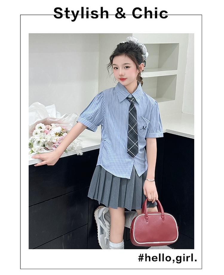 Girls' Japanese College Style Summer JK Skirt Uniform Set Children's Summer Girls' Dress Elementary School Performance Dress