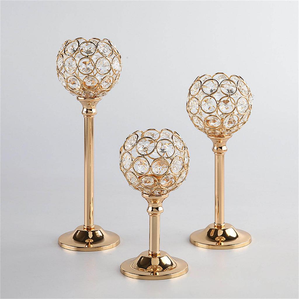 Золотой хрустальный подсвечник-вотив, карликовые подсвечники для чайных свечей, маленький винтажный подсвечник для центра стола, дом Д