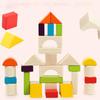 Children's Wooden 30 Colored Wooden Box Building Blocks Shape Cognitive Early Education Educational Toy