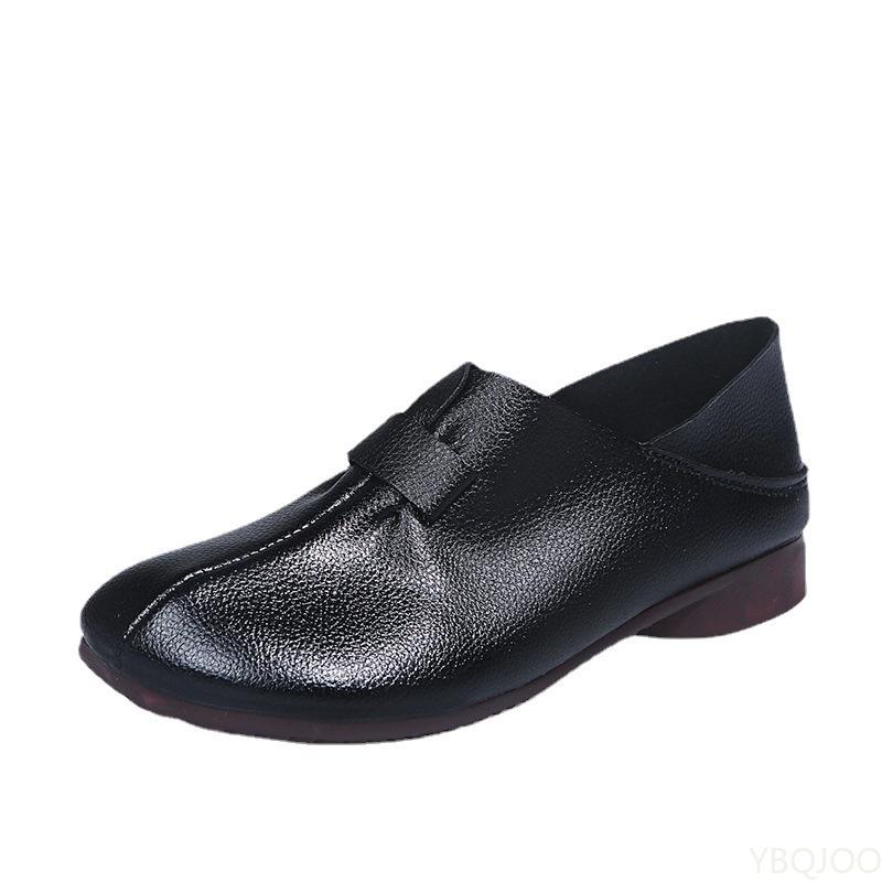 Кожаные туфли ручной работы на плоской подошве, женские лоферы с узлом-бабочкой для женщин, мягкая обувь без шнуровки, летние прогулочные туфли на этнической подошве в стиле ретро