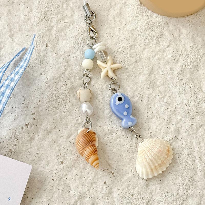 Милая цепочка для телефона Y2K с рыбками, чехол для телефона, подвеска-шарм для телефона, мобильный шнурок, милый бисерный ремешок для мобильного телефона, брелок для сумки