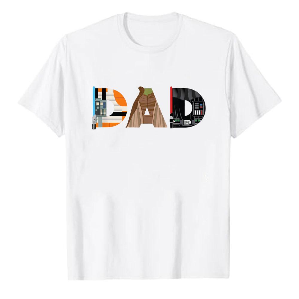 Autumn DAD Letter Splicing Graphic Unisex TShirt Creative Character EleUnisext Print Short Sleeve Tops Father Day Gift for Dad
