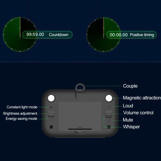 Кухонный таймер, цифровой светодиодный дисплей, 2 яркости, 3 объема, магнитный таймер обратного отсчета на 100 минут для приготовления пищи в классе