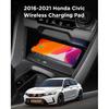 Беспроводное зарядное устройство CarQi для Honda Civic 2016-2021 Ремень USB-порт, панель беспроводной зарядки для Honda Civic Hatchback Si Coupe R Type Аксессуары 2021 2020