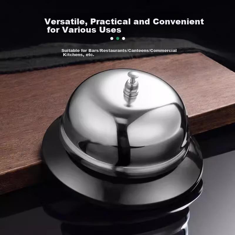 Jingmao Stainless Steel Food Call Bell, Dining Bell, Ringing Device, buzzer for Bar And Pet, Table Bell