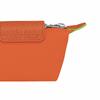 Longchamp Le Pliage Green Застежка-кнопка и молния Клатч из переработанного холста Кошелек для мелочи Женский клатч Оранжевый 30016919P69