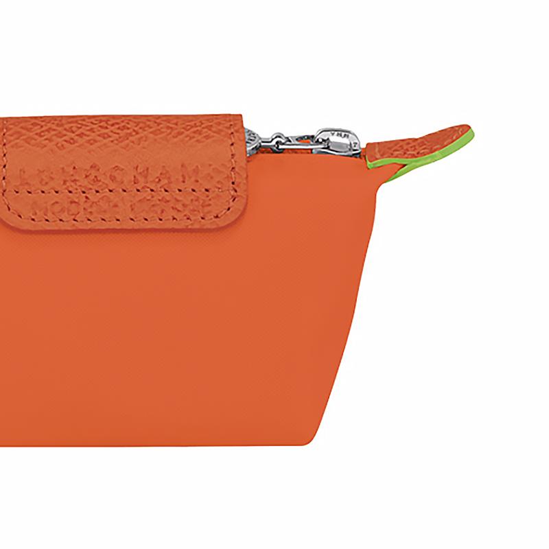 Longchamp Le Pliage Green Застежка-кнопка и молния Клатч из переработанного холста Кошелек для мелочи Женский клатч Оранжевый 30016919P69