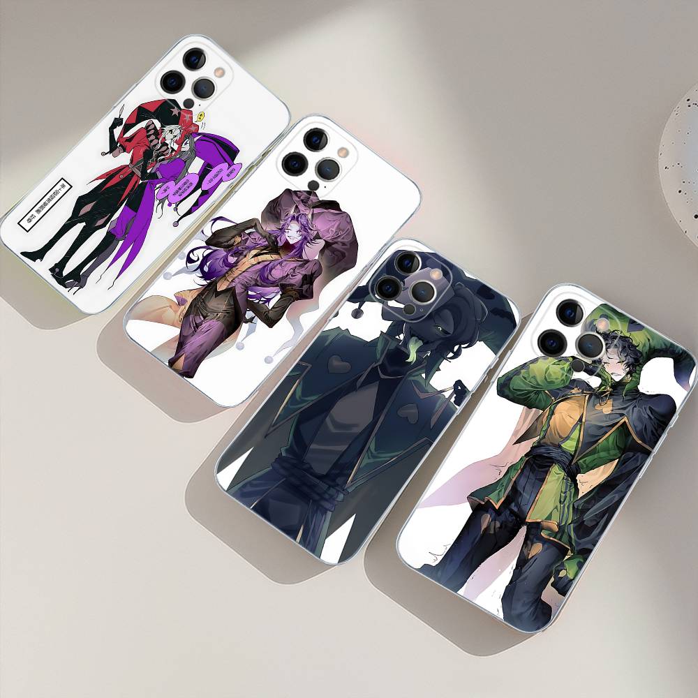 Чехол-бампер The Freak Circus Pierrot для iPhone 11 12 13 14 15 16 17 Pro Max Plus Air Прозрачный Clear Ударопрочный
