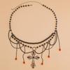 Acrylic Beads Y2K Silver Waist Chain Adjustable Crystal Tassel Waistband  Waist Seal