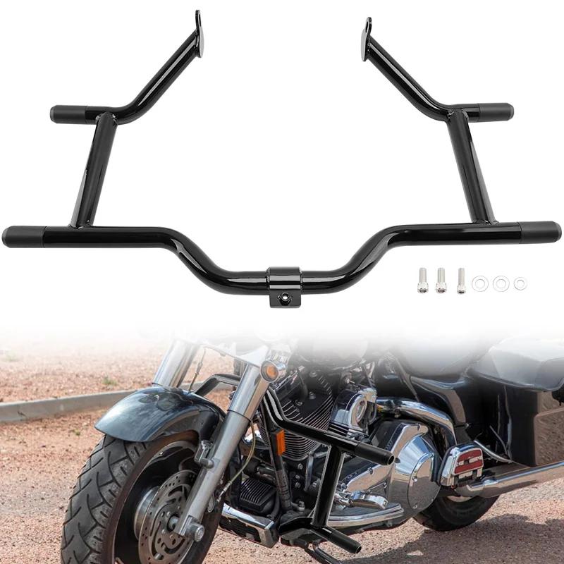 Передняя защита двигателя мотоцикла Для Harley Touring Street Glide Road King Electra Glide 97-08 Дуга безопасности Защита шоссе Черный