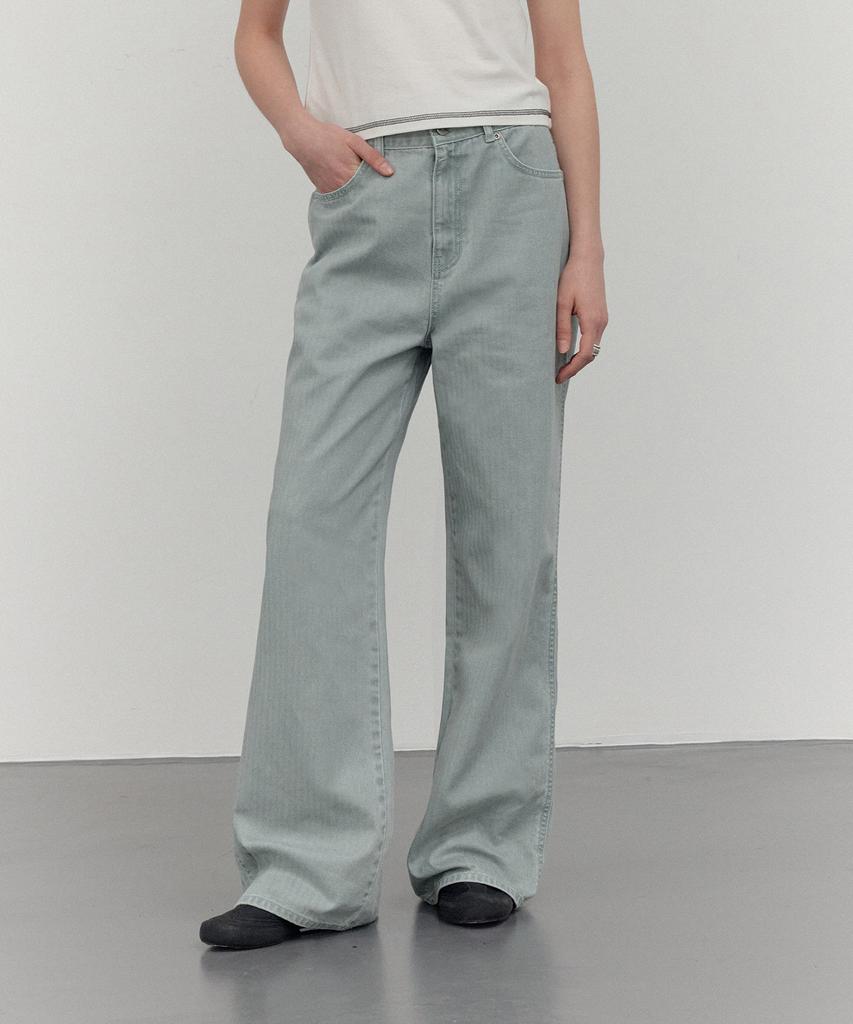 CITTA Striped Wide Pants_Ctd415(Mint)