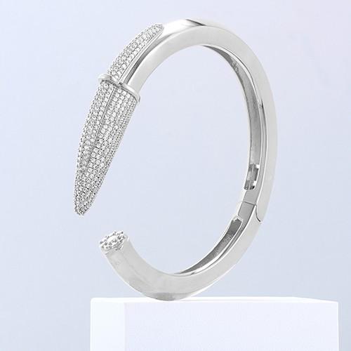 GODKI Trendy Pencil Designs Bangle Cuff For Women Wedding Full Cubic Zircon Crystal CZ Dubai Silver Color Party Bracelet 2026