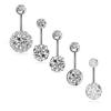 New Arrival 5pcs Navel Ring Set Zircon Navel Navel Navel Buckle Piercing Jewelry